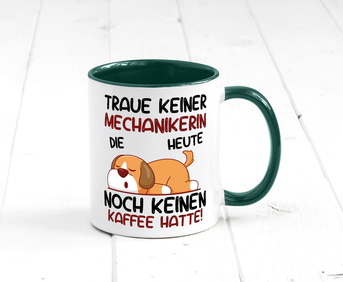 Traue keiner Mechanikerin | KFZ Humor Geschenkidee Tasse