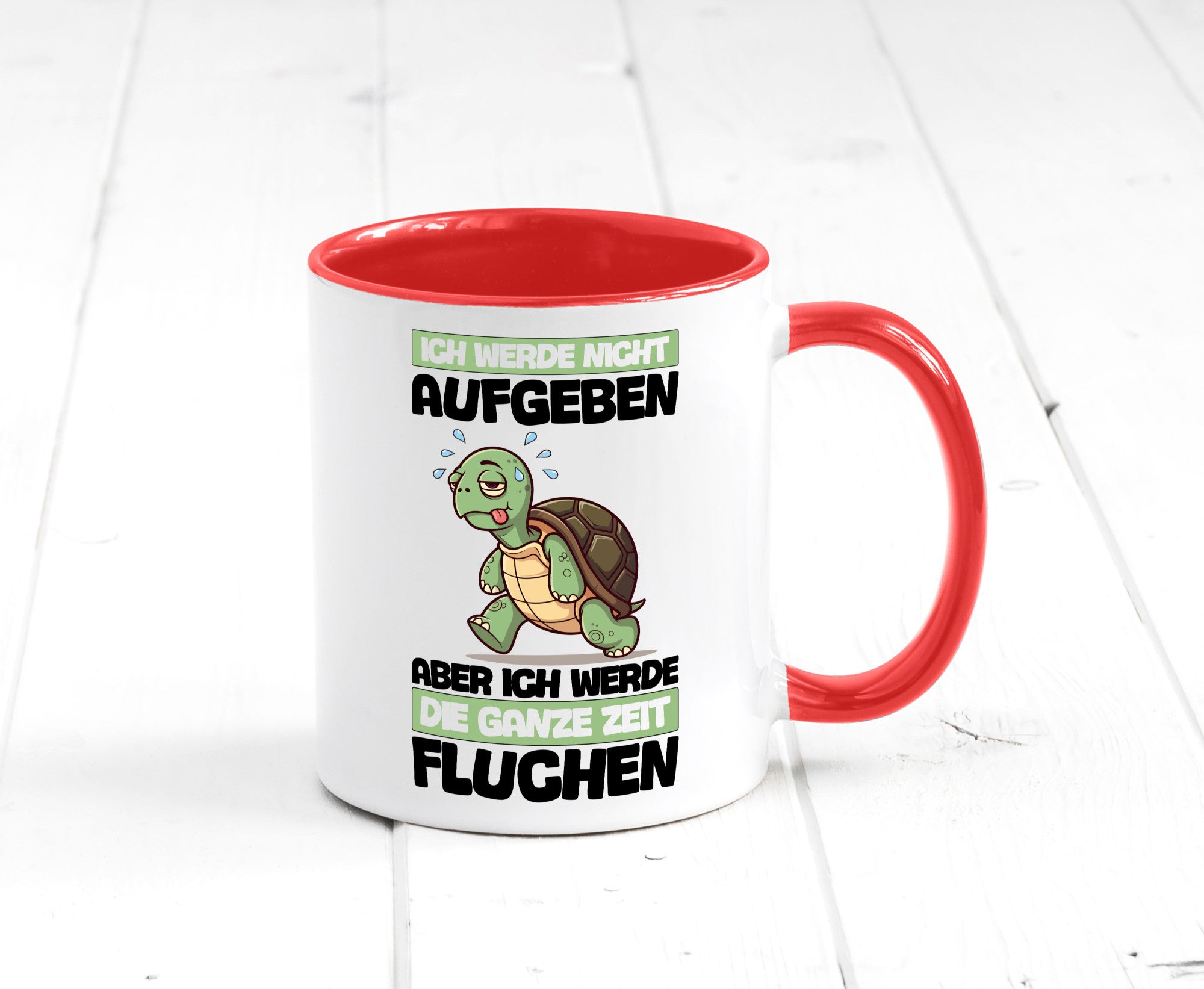 Ich geb nicht auf werde aber fluchen | Schildkröte Joggen v2 Humor Geschenkidee