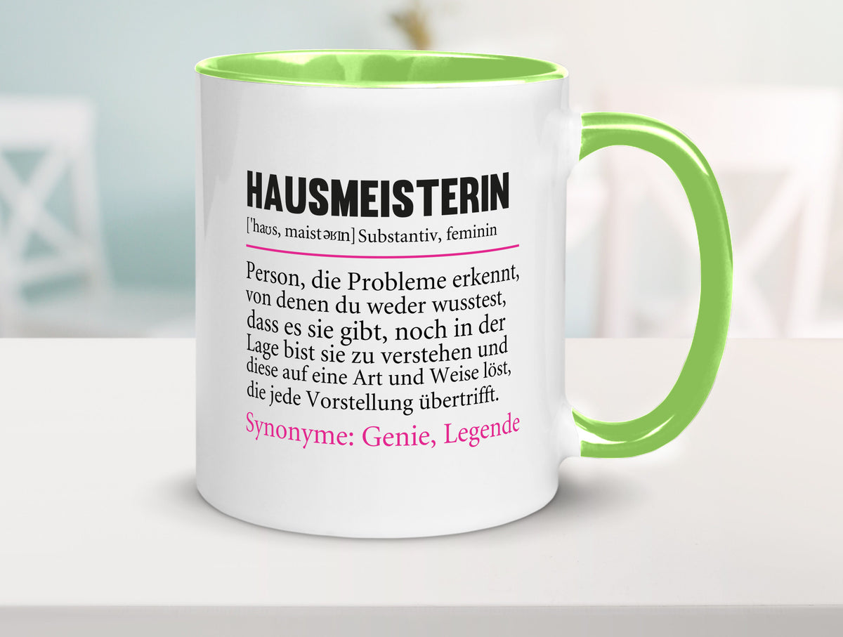 Hausmeisterin | Hauswart Beruf Spruch Humor Geschenkidee Arbeit Kollegen Büro Tasse