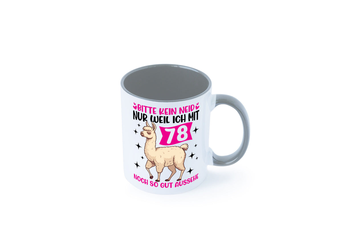 78. Geburtstag | 78 Jahre Lama gut aussehen Geschenk Geschenkidee lustiger Tasse