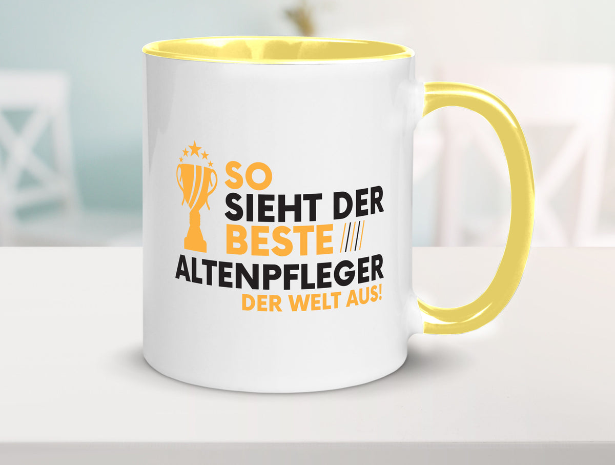 Der Weltbeste Altenpfleger | Pflegepersonal Altenheim lustig Humor Geschenkidee Tasse