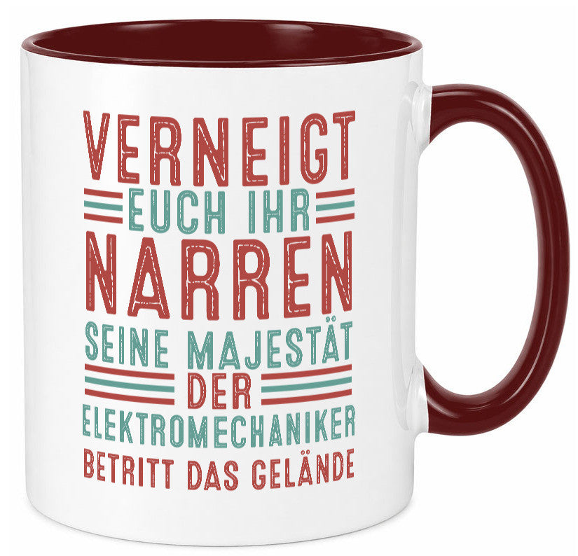 Verneigt euch: Elektromechaniker | Mechaniker v2 Geschenkidee Humor Tasse