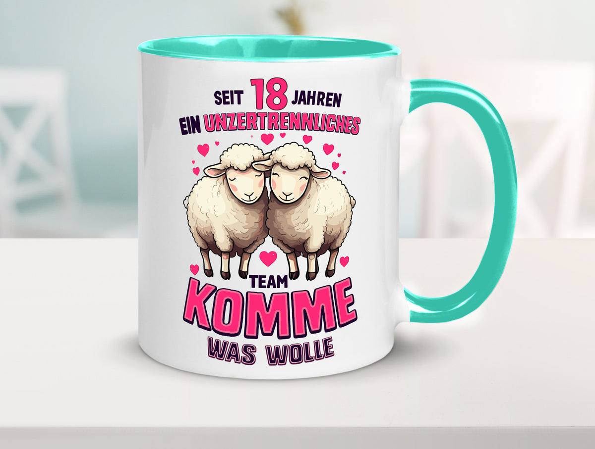 18 Jahre Verheiratet | ein Team Ehepaar v2 Geschenkidee Humor Tasse
