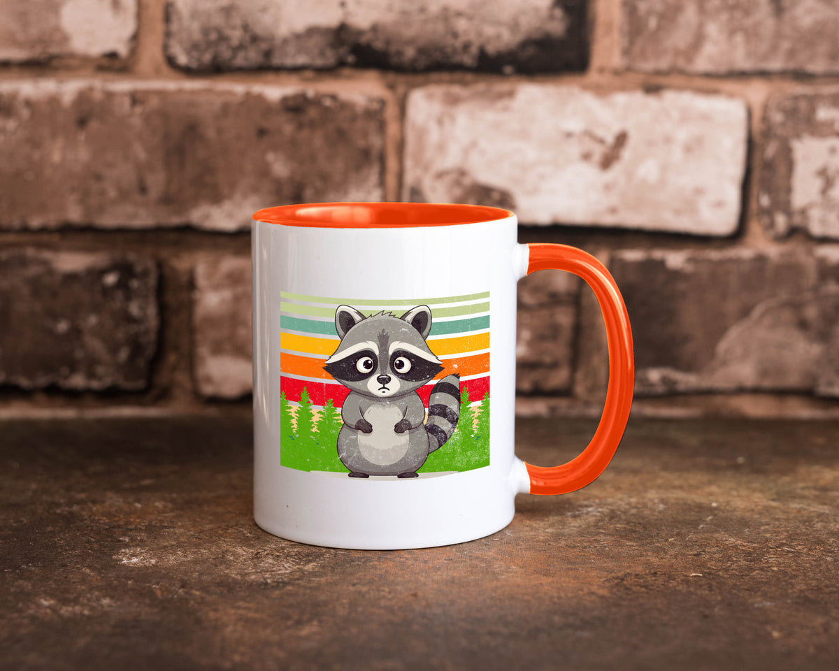 Waschbär | Vintage v2 lustiger Spruch Geschenk Humor Geschenkidee Tasse