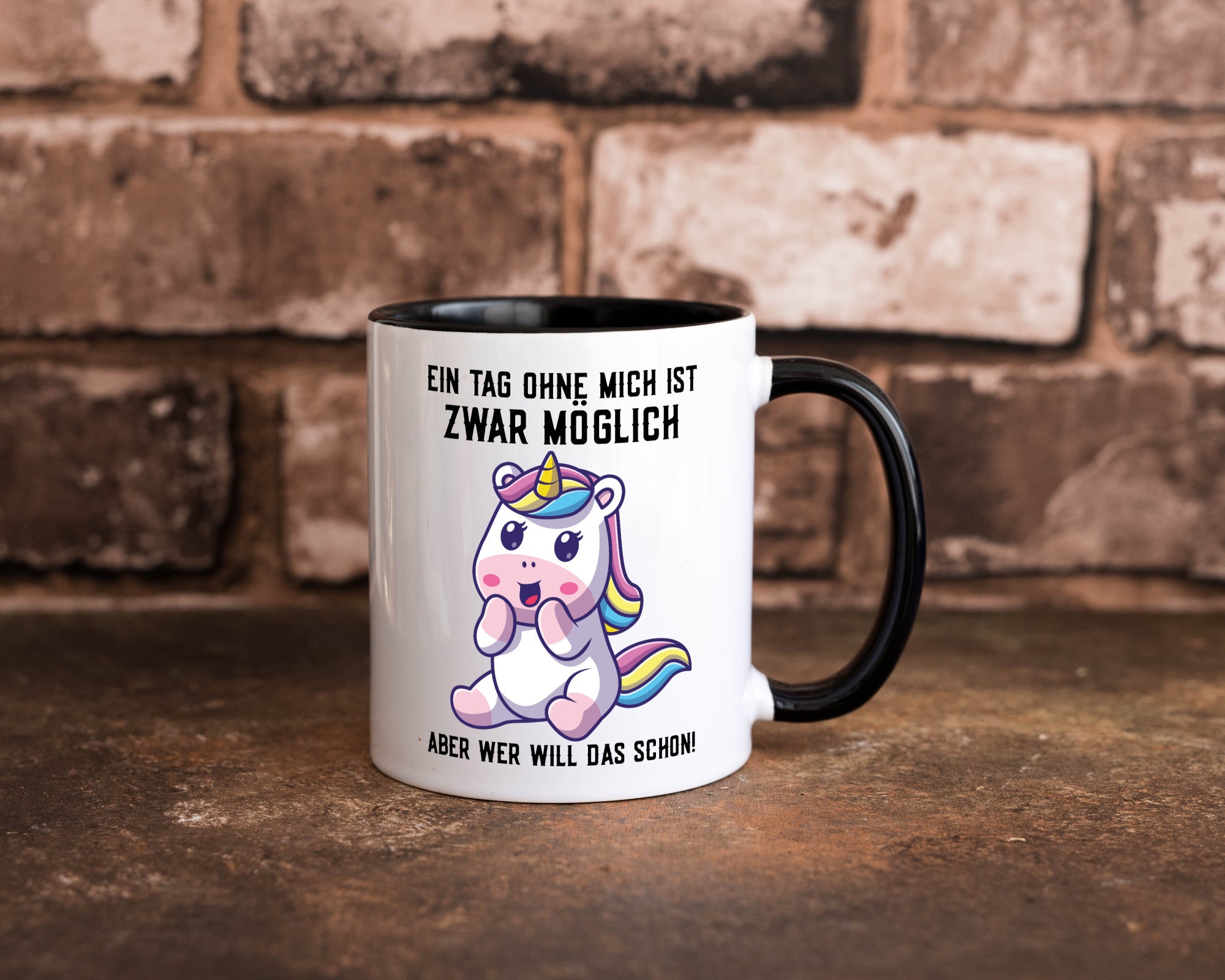 Ein Tag ohne mich ist möglich | süßes Einhorn Comic Geschenk Humor Geschenkidee