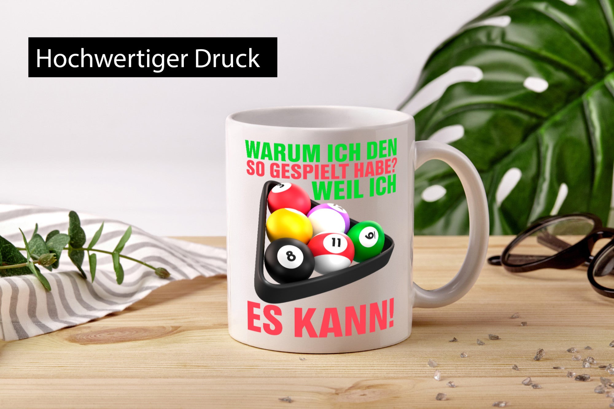 Weil ich es kann | Billardspieler Pool Snooker Kugeln Geschenkidee Humor Tasse