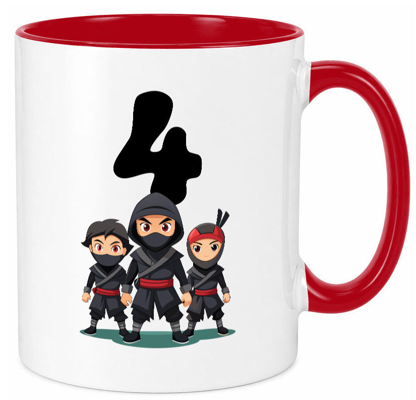 4. Geburtstag | 4 Jahre Ninja lustig Geschenkidee Geschenk Tasse