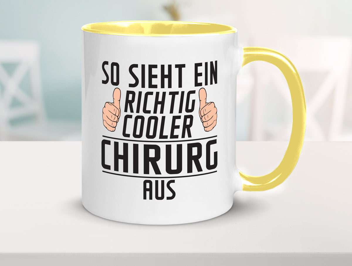 Richtig Cooler Chirurg | Medizin Chirurgie Krankenhaus lustiger Spruch Geschenk Tasse