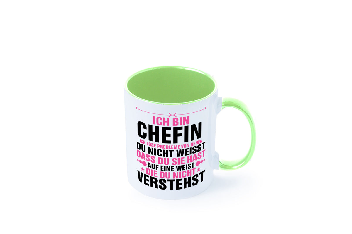 Löse Probleme: Chefin | Führungskraft Vorgesetzte lustiger Spruch Geschenk Tasse