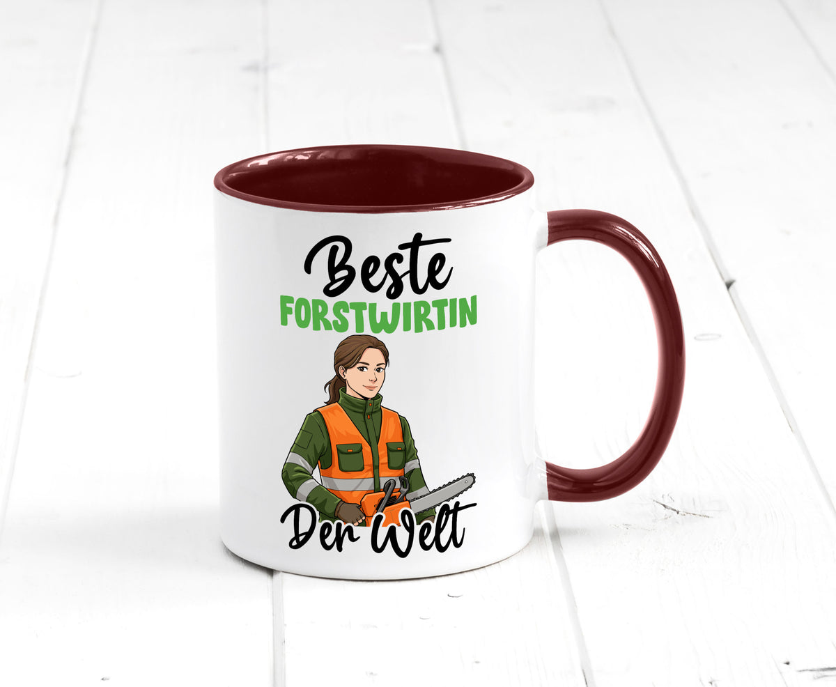 Beste Forstwirtin | Forst Wirtin v2 lustig Humor Geschenkidee Geschenk Tasse