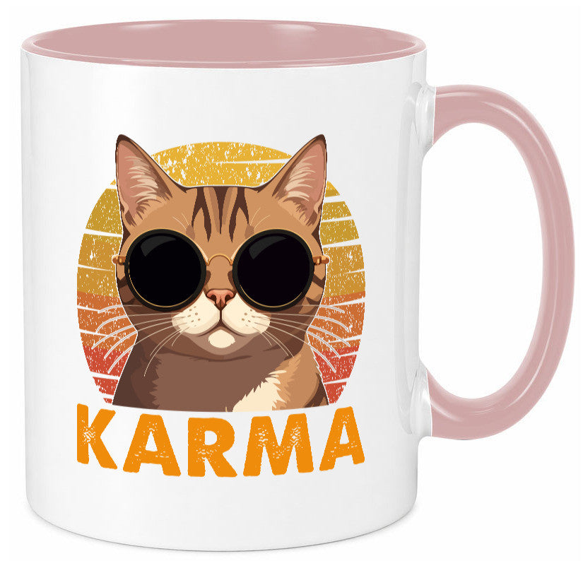 Vintage Katze | Karna Coole lustiger Spruch Geschenk Tierliebhaber Humor Tasse