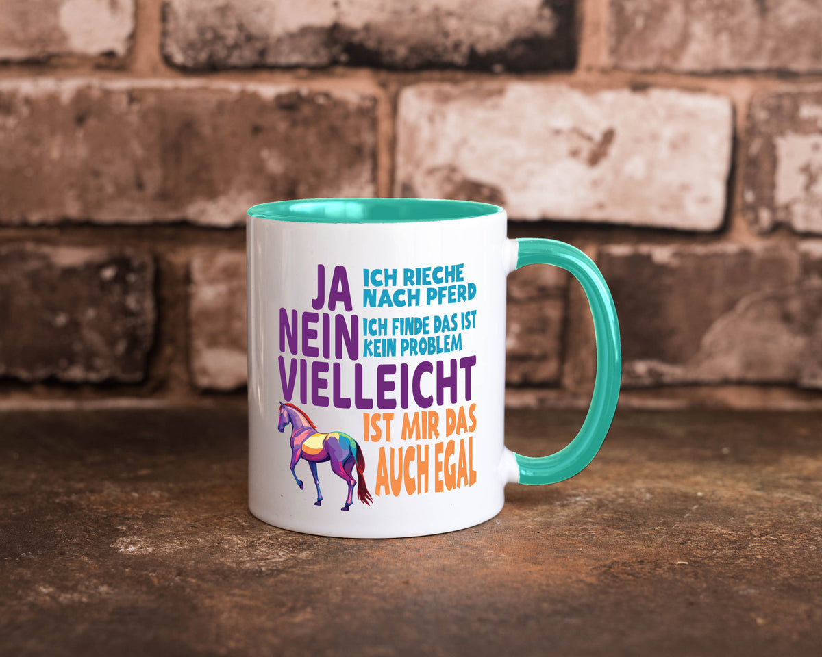 Ja ich Rieche nach Pferd | Reiten Pferdestall lustiger Spruch Geschenk Humor Tasse