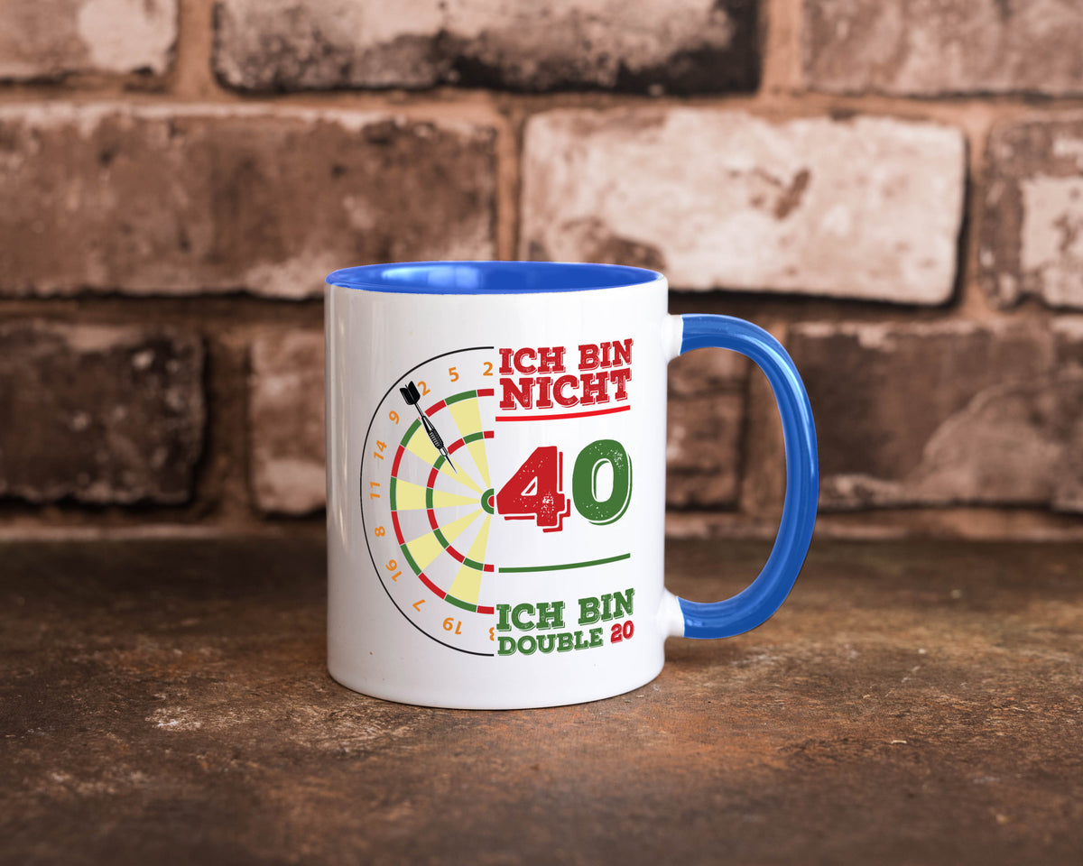 Ich bin nicht 40 double 80 | Dart spieler Geschenkidee Humor Tasse