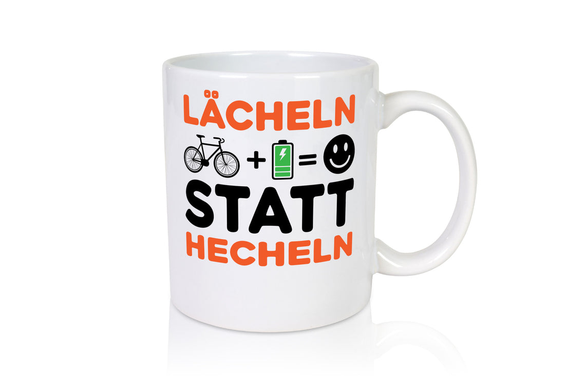 Lächeln statt hecheln | Radfahrer E-Bike Geschenk Humor Geschenkidee lustiger