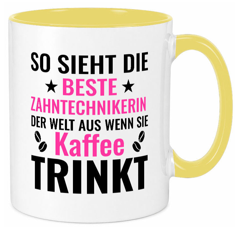 Kaffee trinkt: Zahntechnikerin | Zahnmedizin lustiger Spruch Geschenk Humor Tasse
