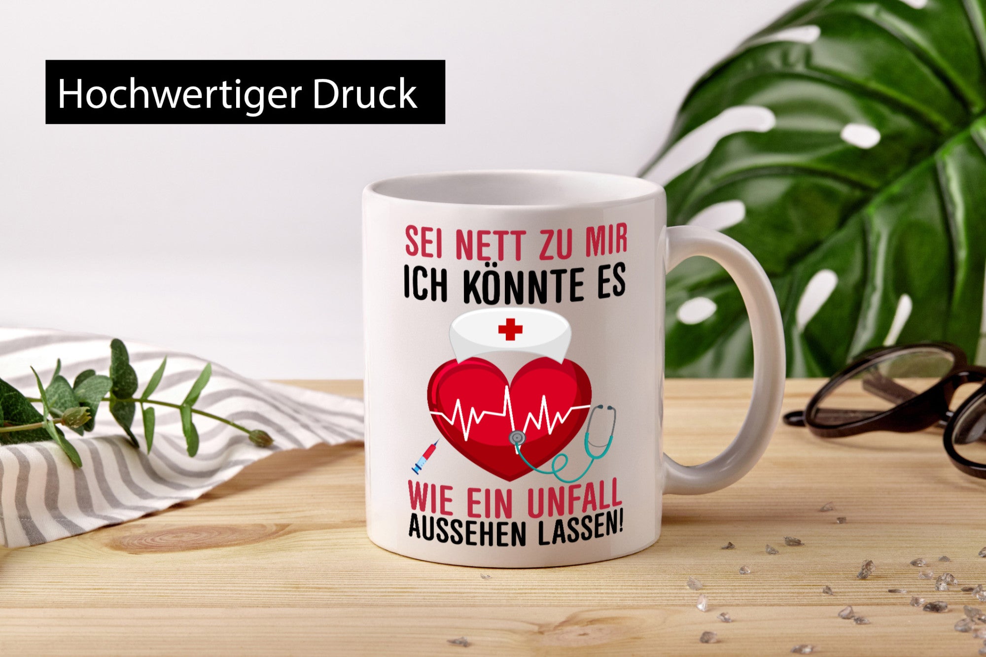 Sei nett zu mir | Krankenschwester Arzt Klinik Spritze lustig Humor