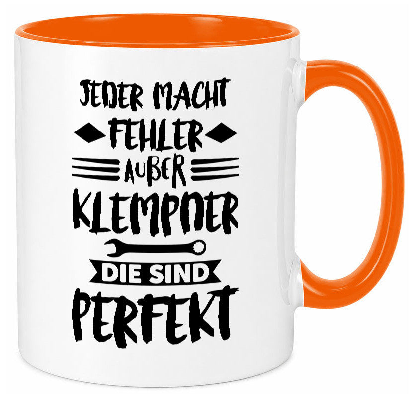 Jeder macht fehler nur Klempner sind Perfekt Humor Geschenkidee Tasse