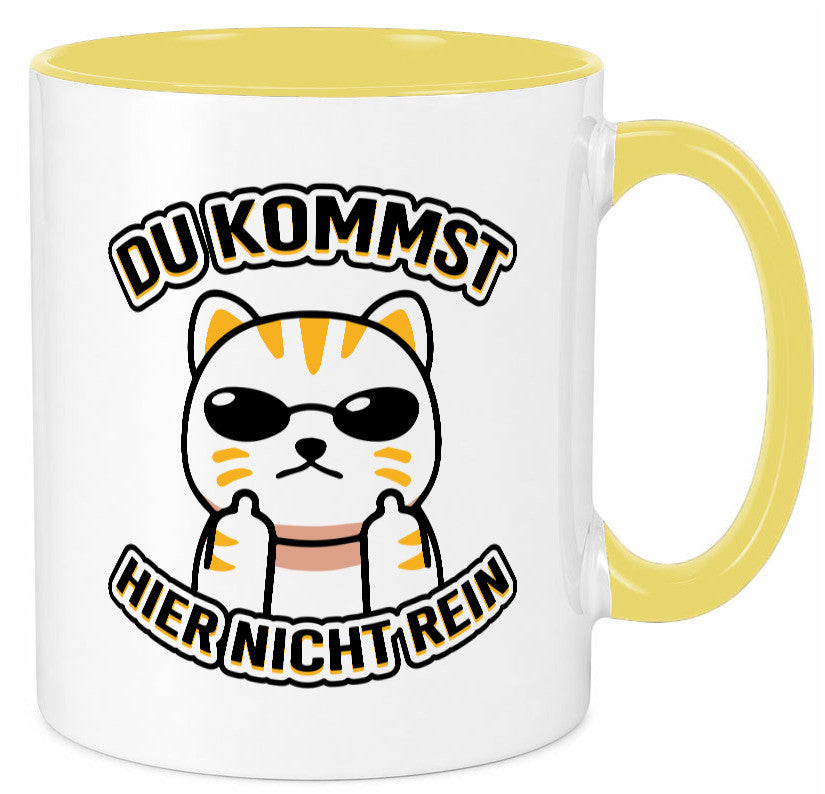 Du kommst hier nicht rein | Böse Katze Humor Tierliebhaber Geschenkidee Tasse