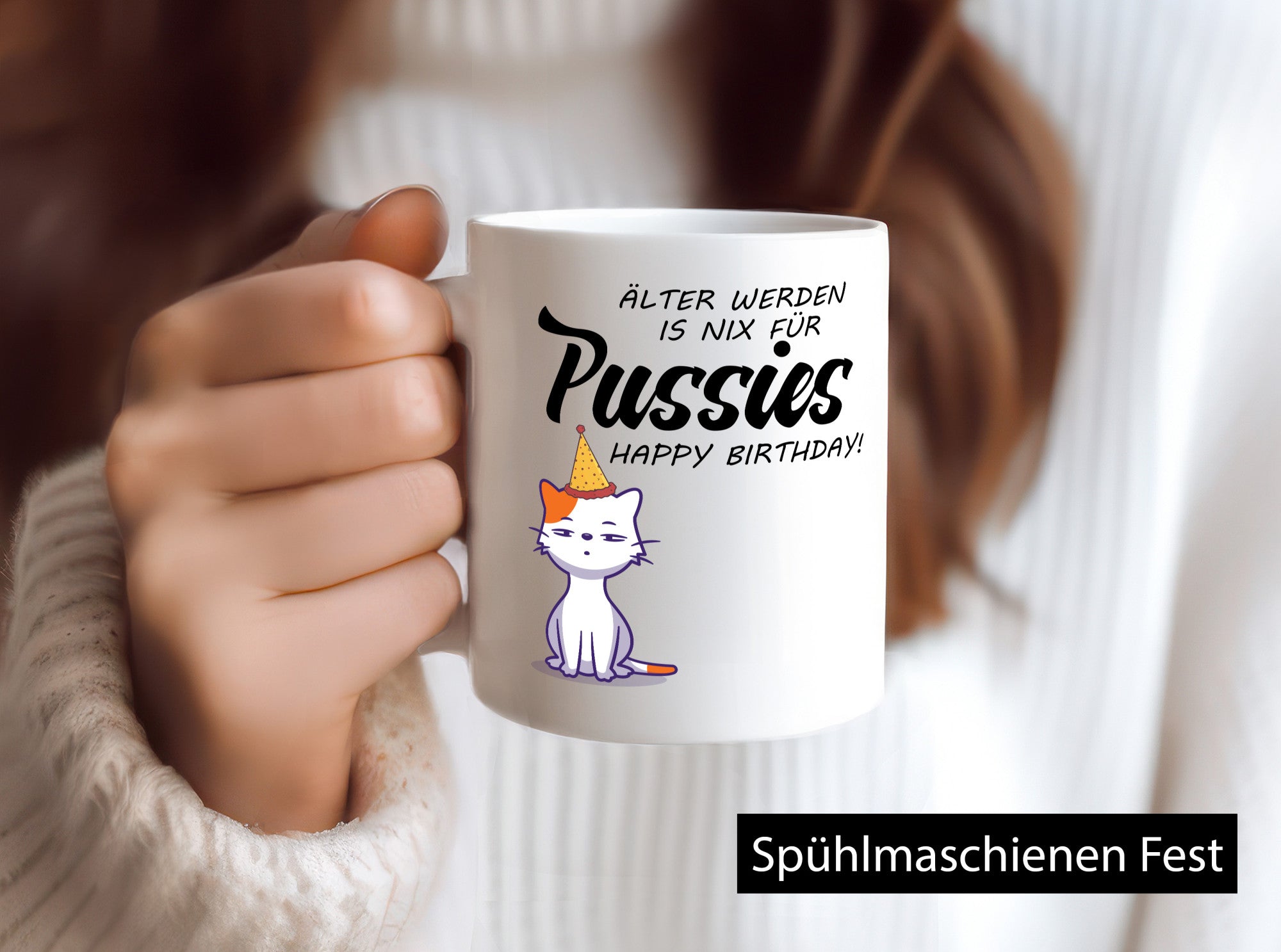 Älter werden ist nichts für Pussies | Happy Birthday Humor Geschenkidee Tasse