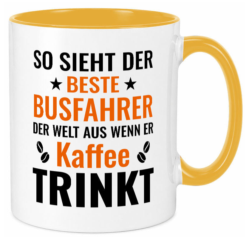 Kaffee trinkt: Busfahrer | Berufsfahrer Fahrer Geschenk Arbeit Kollegen Büro