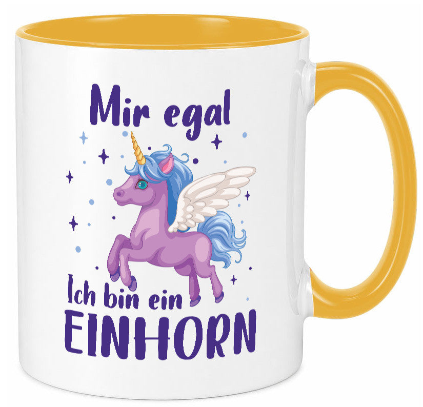 Mir egal, ich bin ein Einhorn | lustig Humor Geschenkidee Geschenk Tasse