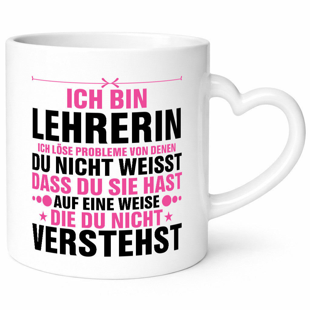 Löse Probleme: Lehrerin | Schule Beruf Schüler v2 Geschenk Arbeit Kollegen Büro