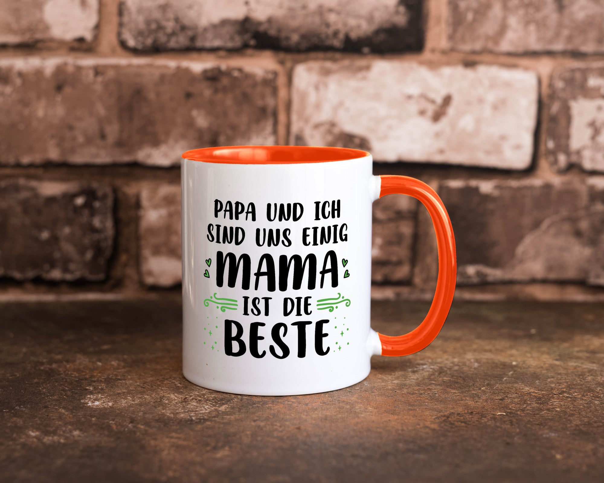 Papa und ich sind uns einige Mama ist die beste | Muttertag Geschenk Familie