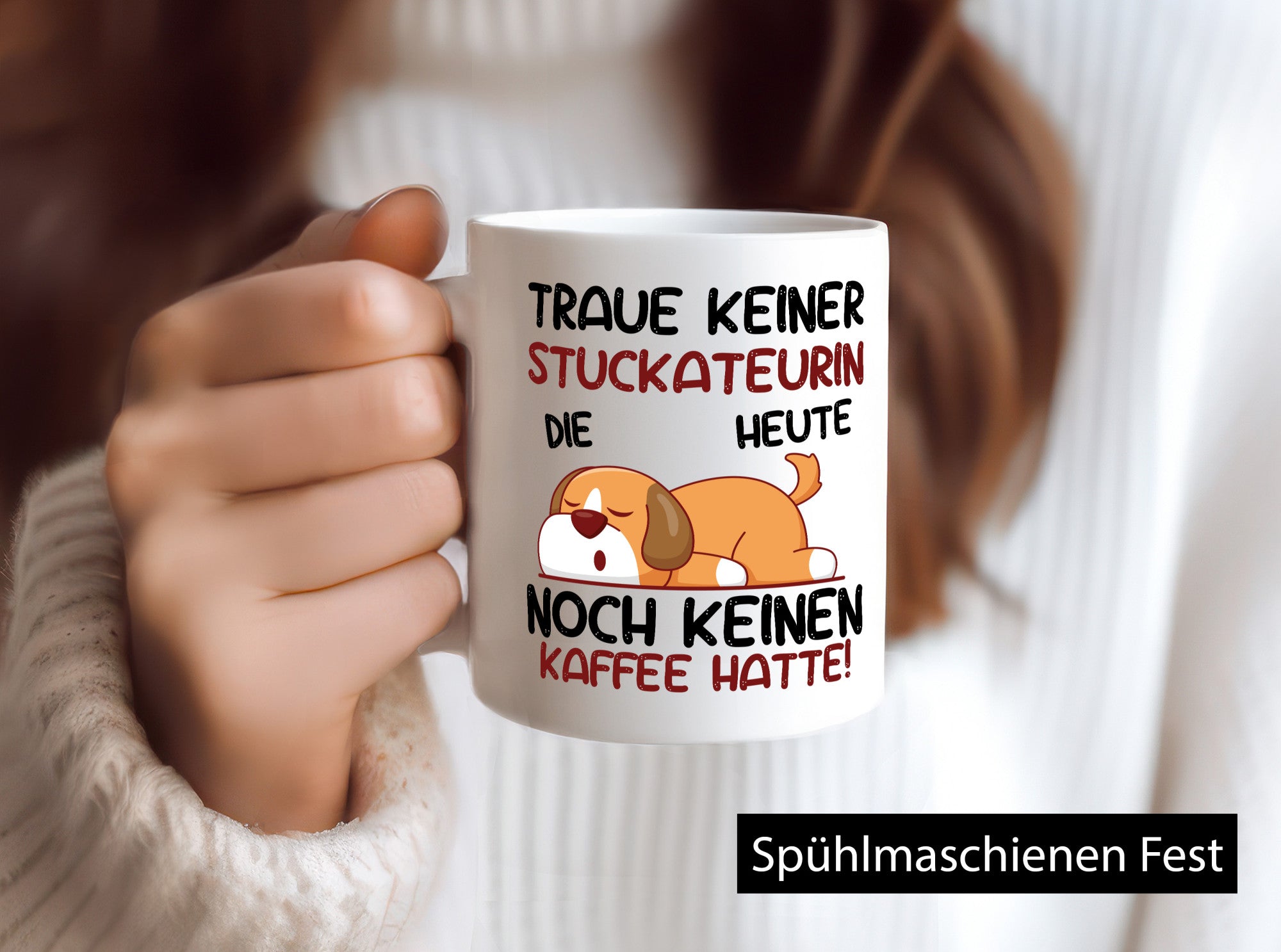 Traue keiner Stuckateurin | Innenausbau lustig Humor Geschenkidee Geschenk Tasse