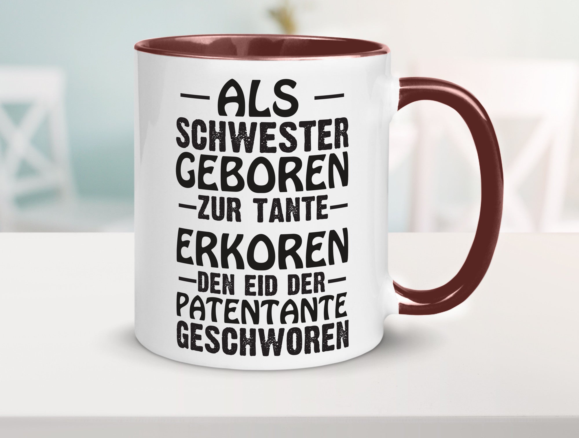 Eid der Patentante | Tante Tasse Schwester Humor lustig Geschenkidee Geschenk