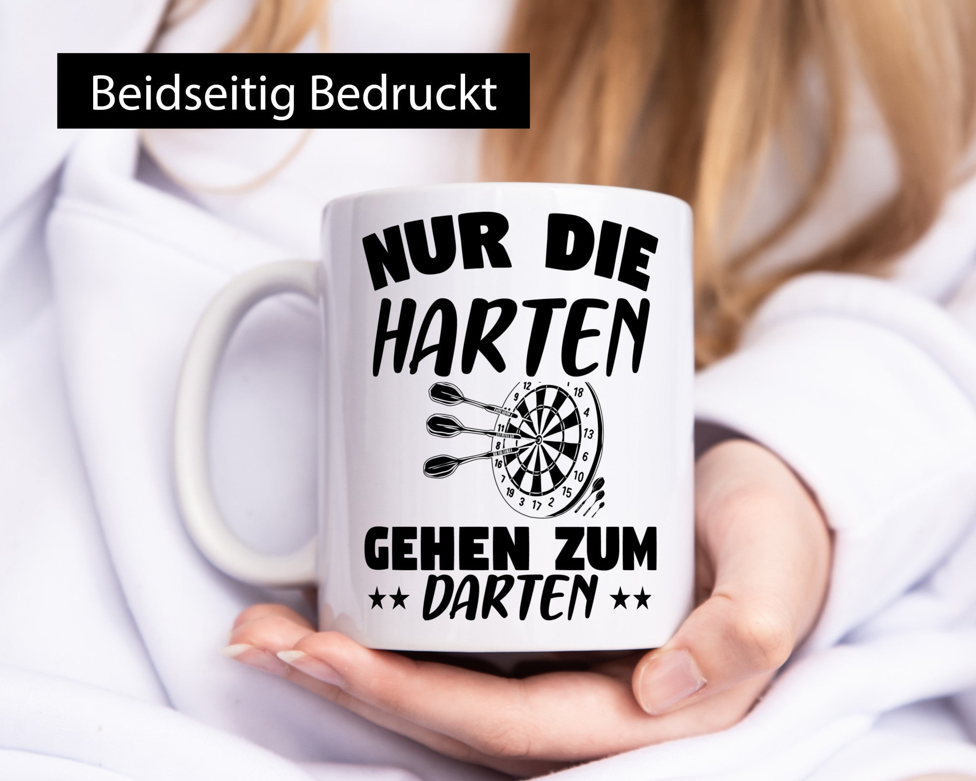 Die Harten gehen zum Darten | Dart Tasse Dartspieler Geschenkidee Humor