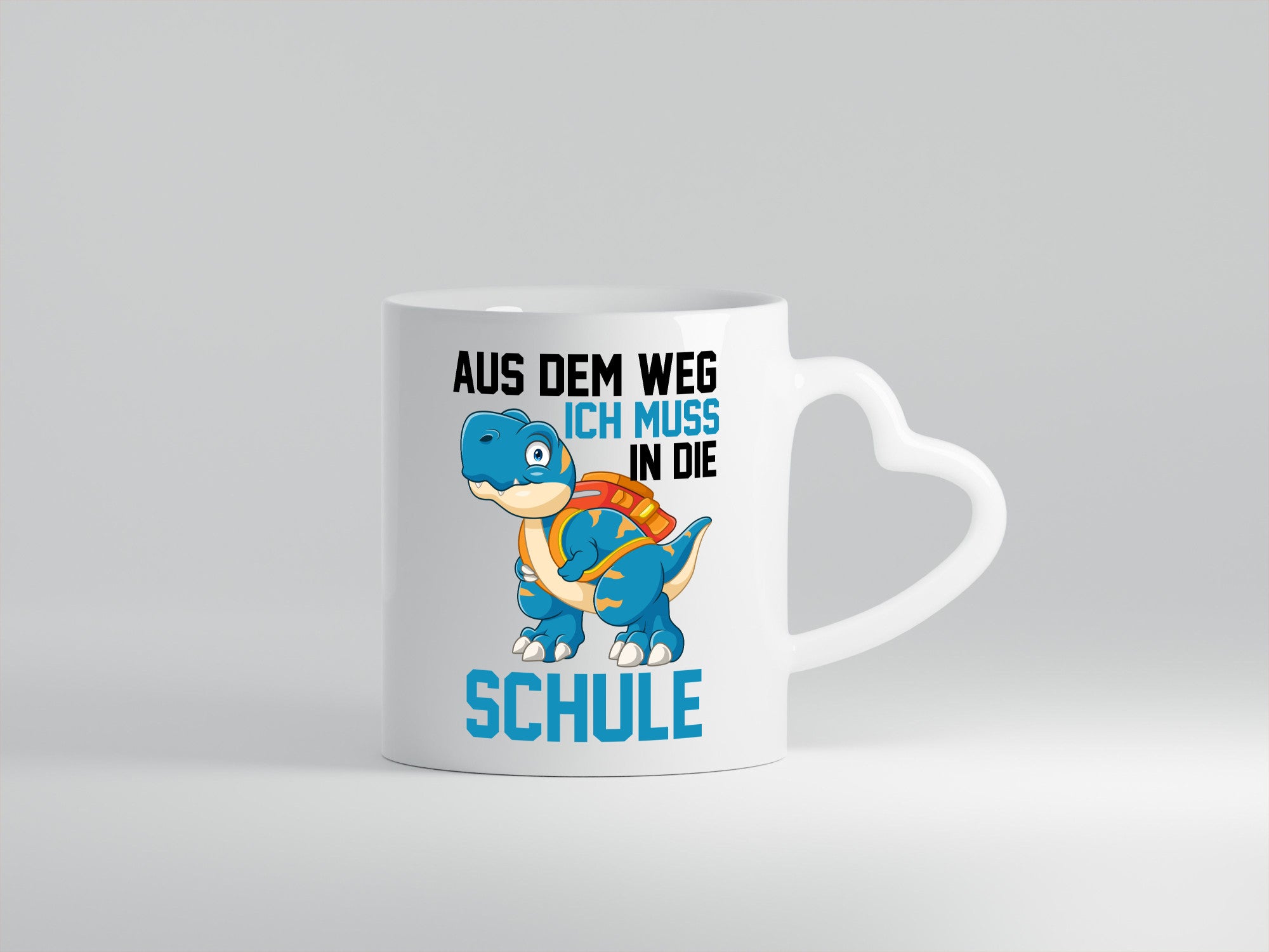 Aus dem weg ich muss in die Schule | Einschulung T-Rex Humor Geschenkidee Tasse
