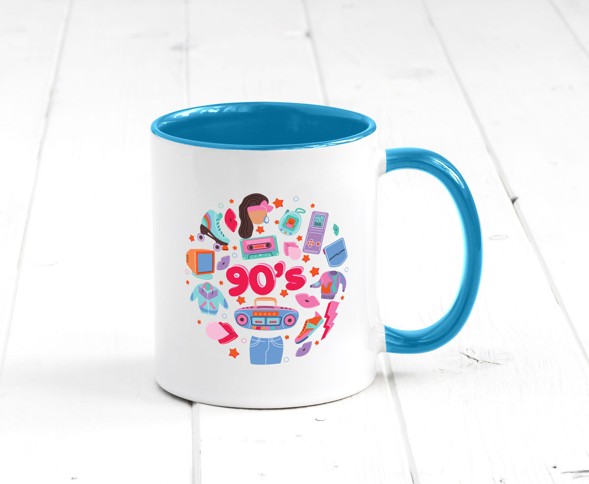 90er Jahre | Alte Zeit Nostalgie Humor Geschenkidee Tasse