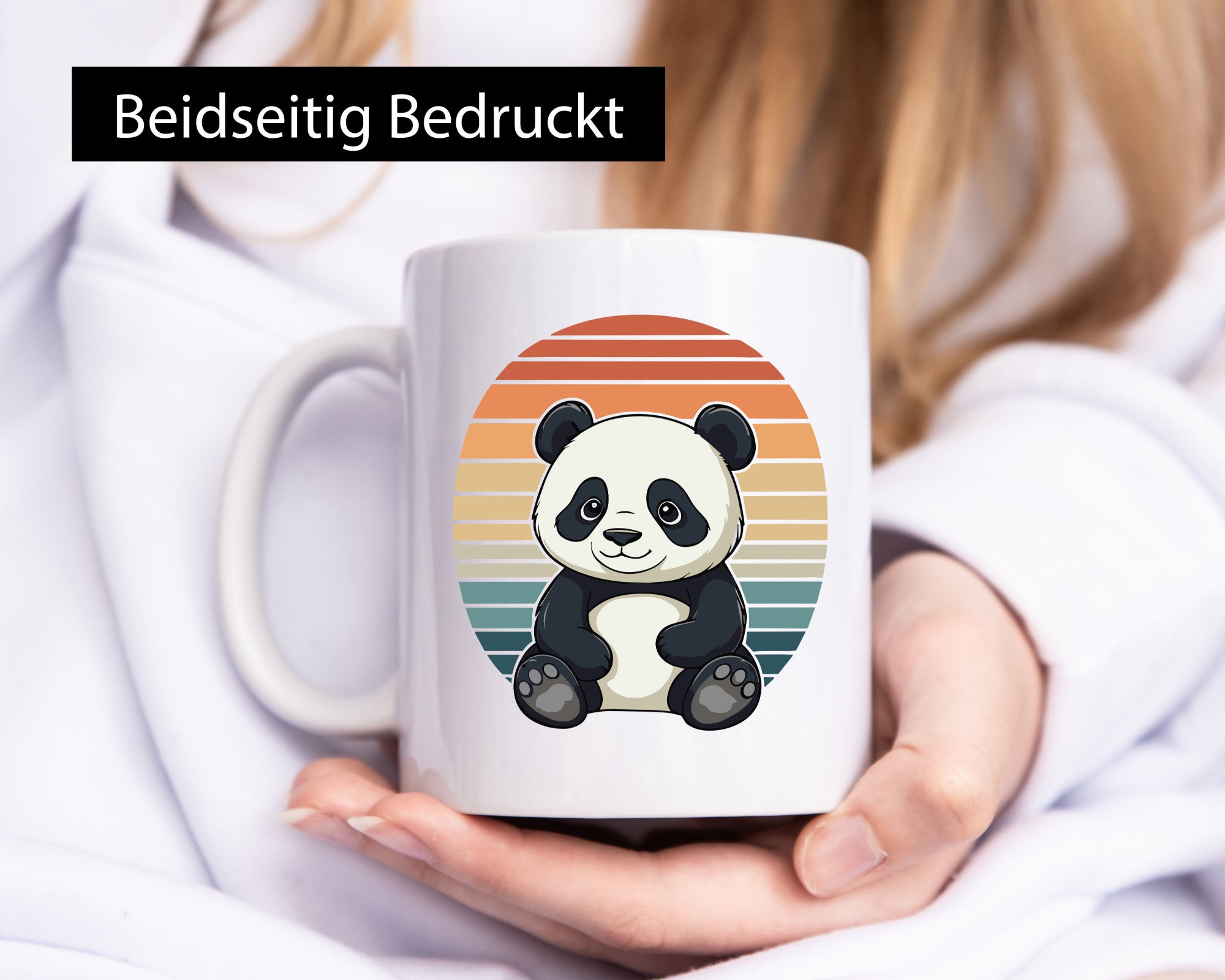 Panda Bär | Retro Vintage sunset v2 lustiger Spruch Geschenk Humor Geschenkidee