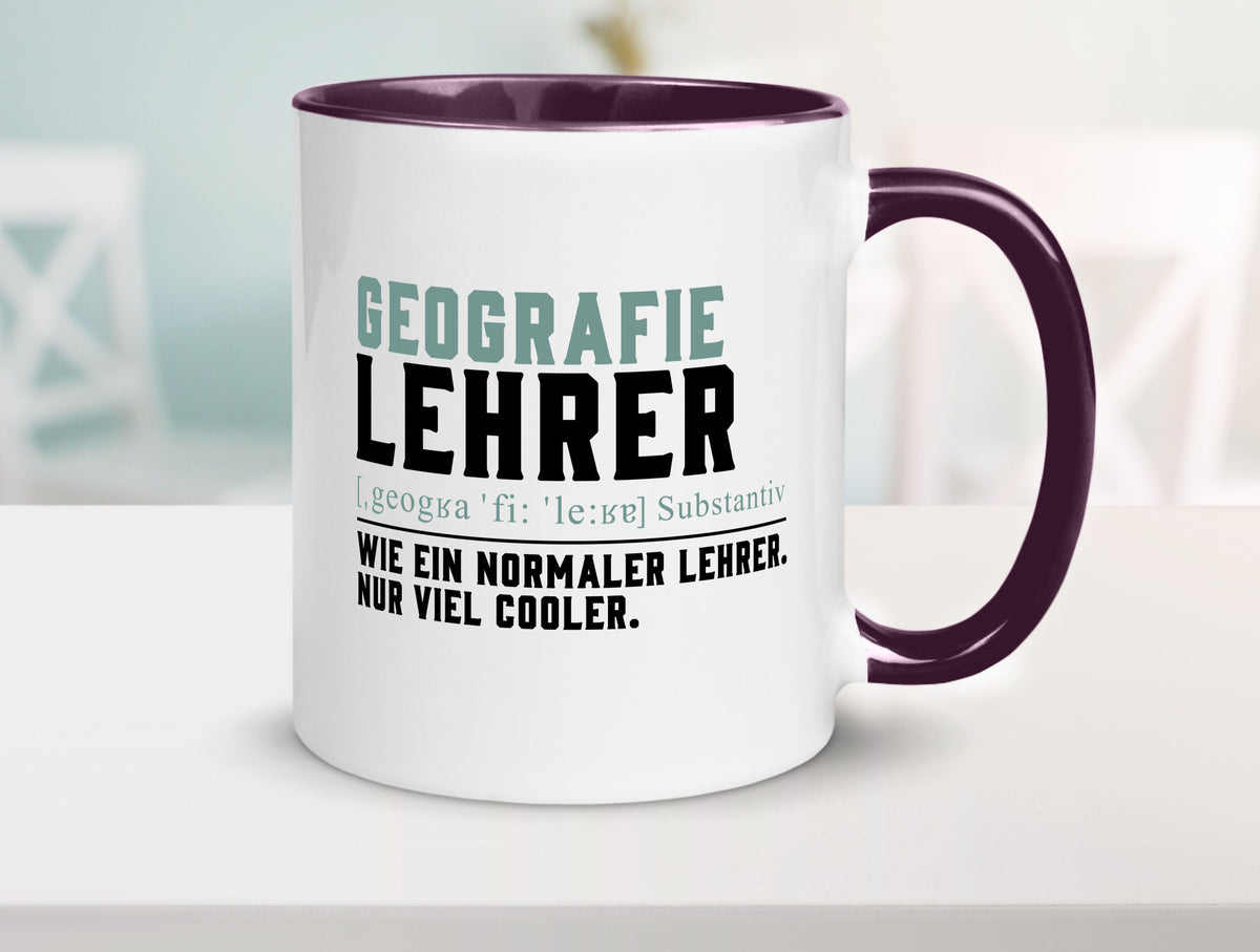 Geographielehrer | Lehrer Unterricht Lieblingslehrer lustiger Spruch Geschenk Tasse