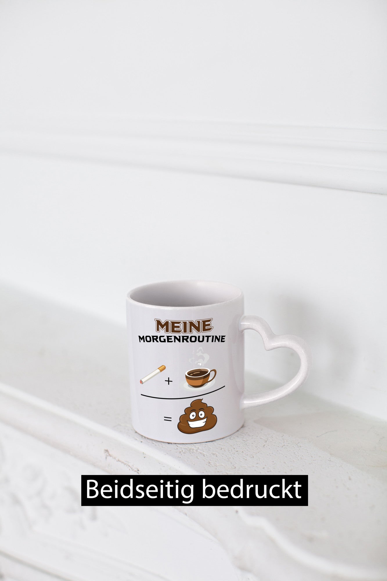 Meine Morgenroutine Geschenkidee Humor Tasse