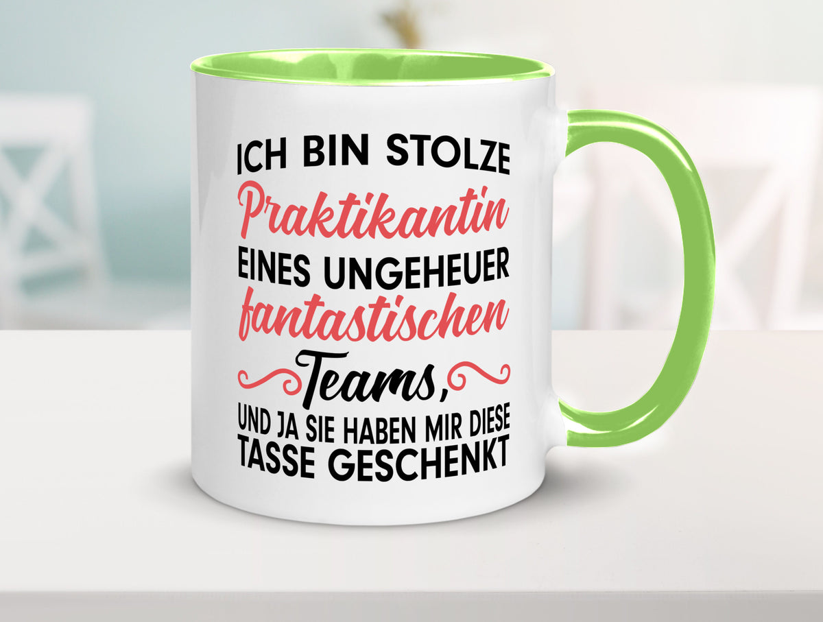 Stolze Praktikantin | Arbeitswelt Tasse Praktikum Geschenk Arbeit Kollegen Büro