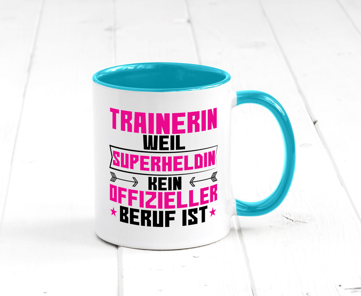 Superheldin Trainerin | Sportverein Humor Geschenkidee Tasse