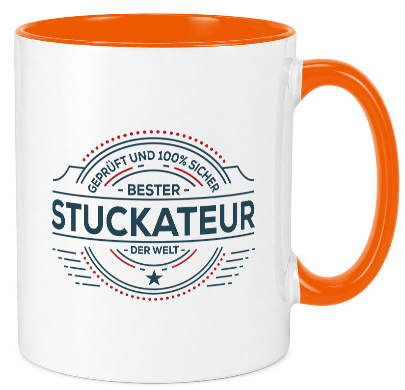 Geprüft und sicher: Stuckateur | Innenausbau Beruf Geschenkidee Arbeit Kollegen