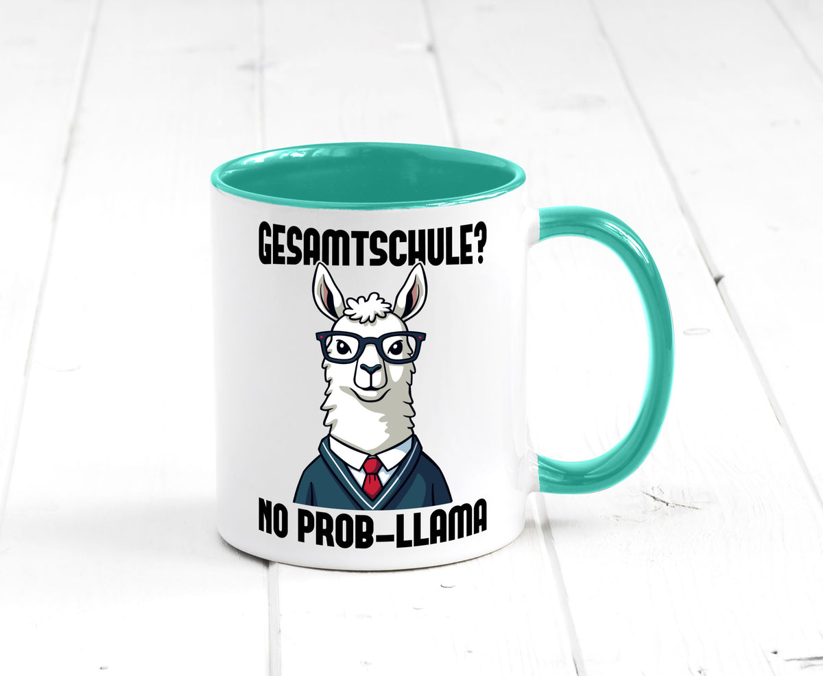 Gesammtschule | no prob-llama Einschuldung Humor Geschenkidee Tasse