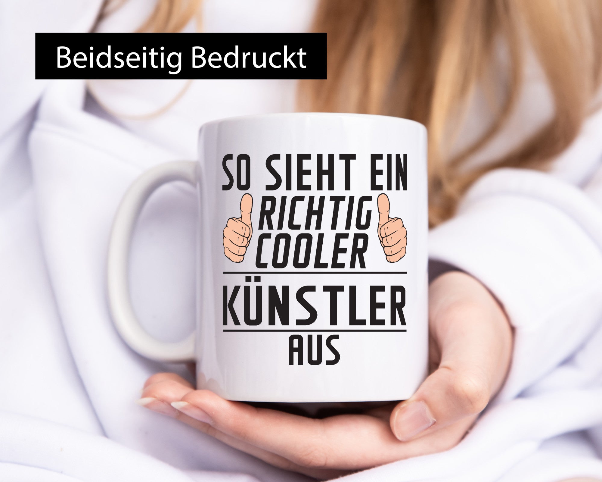 Richtig Cooler Künstler | Spruch lustig Kunst Geschenkidee Humor Tasse