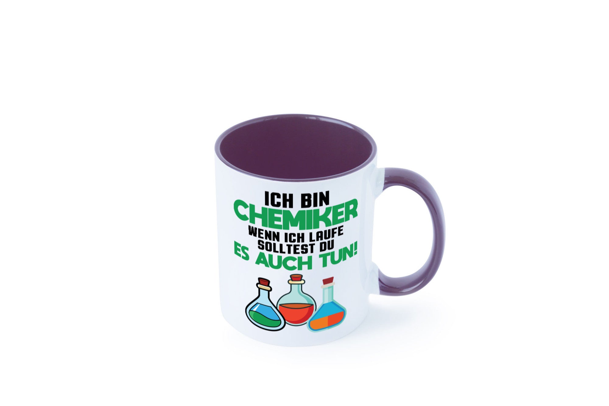 Ich bin chemiker wnen laufe solltest du es auch tun Humor Geschenkidee Tasse