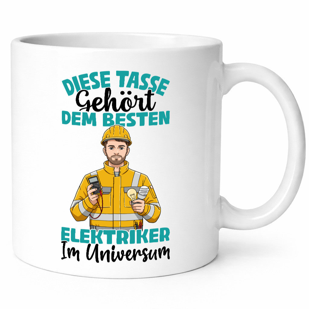 Im Universum: Elektriker | Elektronik Elektrotechnik Geschenkidee Humor Tasse
