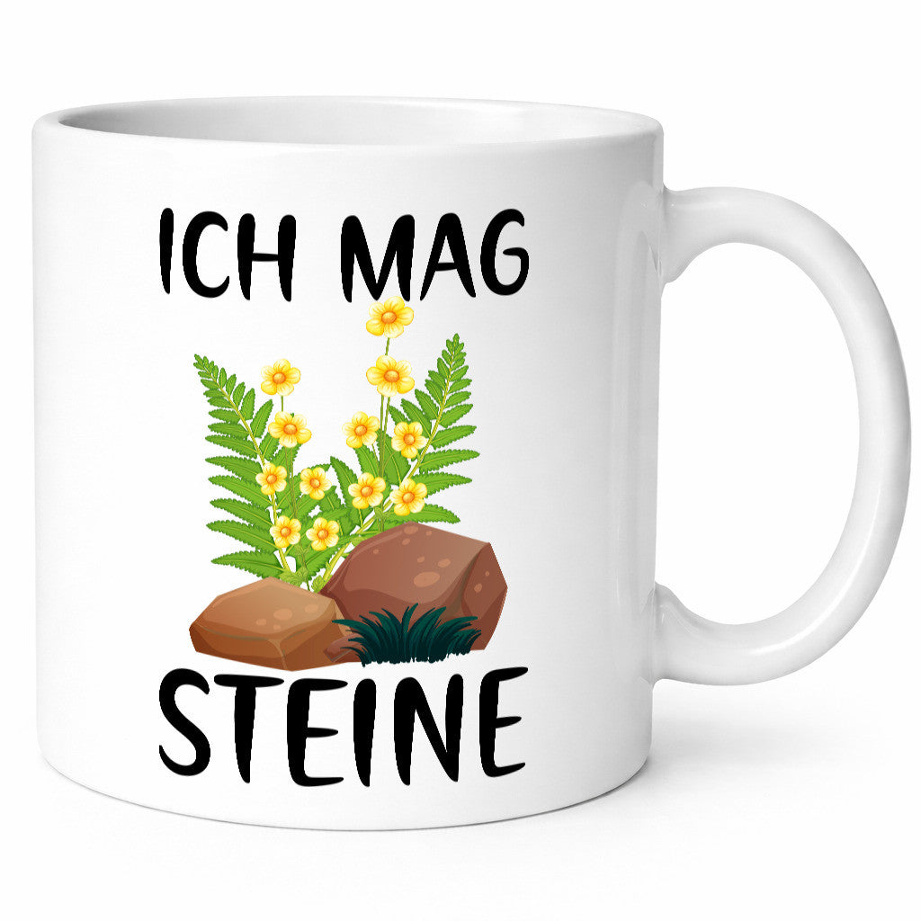 Ich mag Steine | Natur Blumen v2 Geschenkidee Humor Tasse