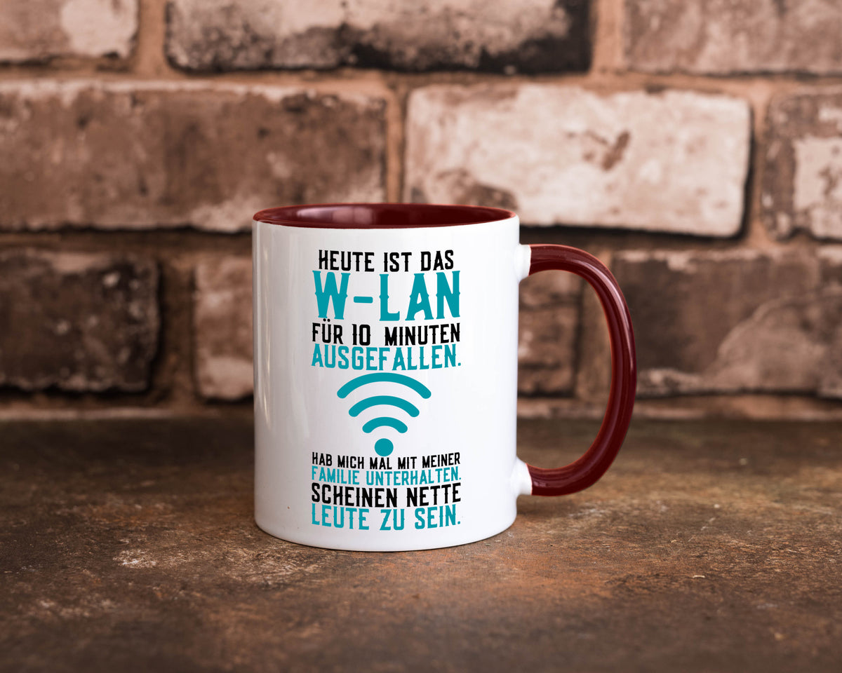 10 Minuten W-Lan Ausfall | Nerd Computer PC Gamer lustig Humor Geschenkidee Tasse