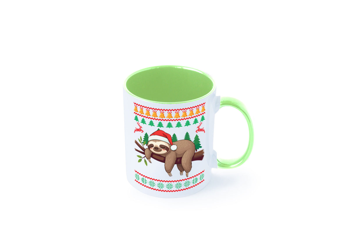 Ugly Christmas | Faultier Weihnachtsfaultier v2 lustig Tierliebhaber Humor Tasse