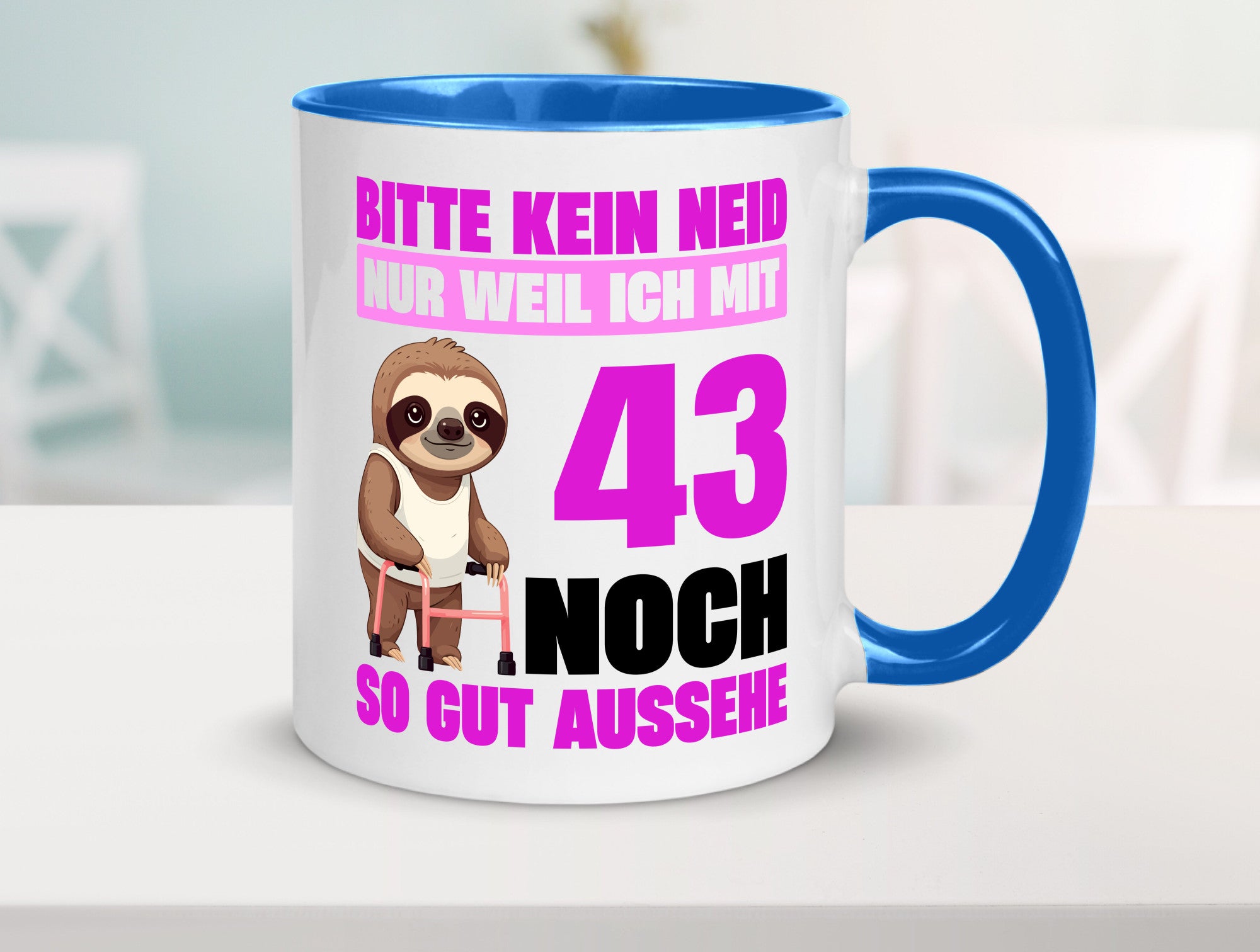 43. Geburtstag | Bitte kein neid Faultier 43 Jahre Geschenk Geschenkidee
