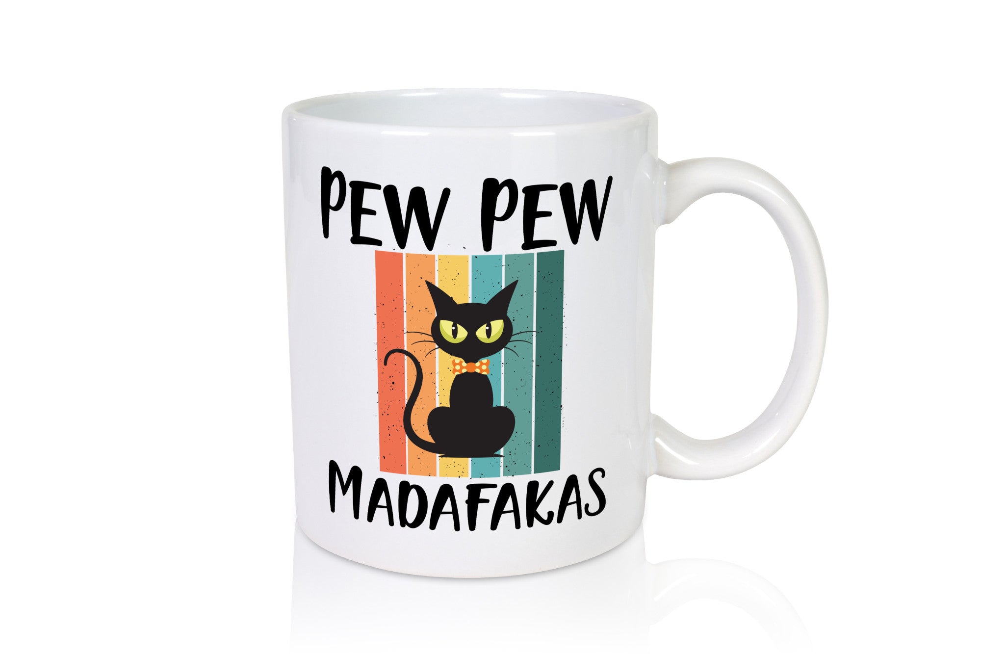 Pew Madafakas! | Katze Tasse Vintage Design Geschenkidee Tierliebhaber Humor