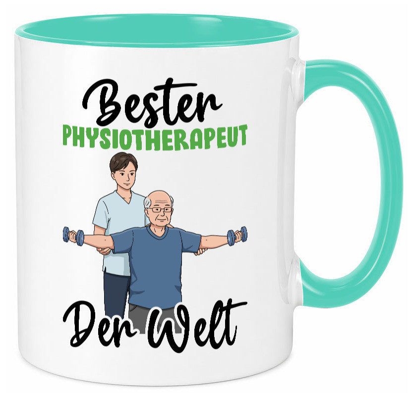 Bester Physiotherapeut v3 Geschenk Humor Geschenkidee lustiger Spruch Tasse