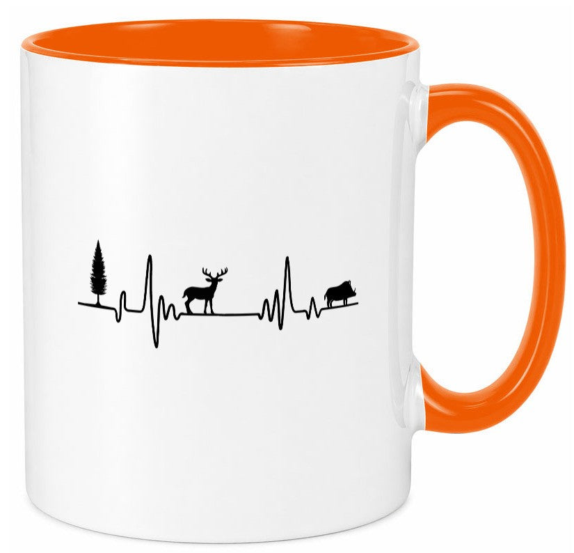 Jäger Herzschlag | Motiv Jagd Rotwild jagen Geschenkidee Humor Tasse