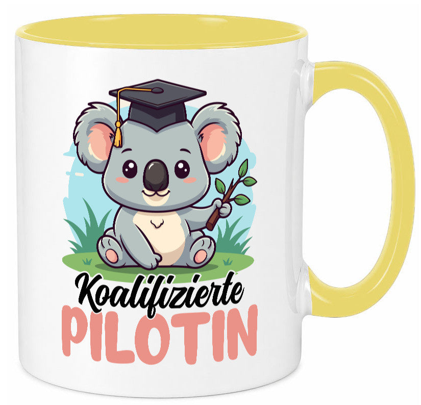 Koalifizierte Pilotin | Definition Piloten lustig Humor Geschenkidee Geschenk Tasse
